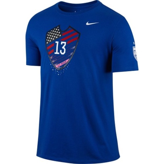 Nike Alex Morgan USA Blue Player T-Shirt FIFA Women's World Cup Canada 2015