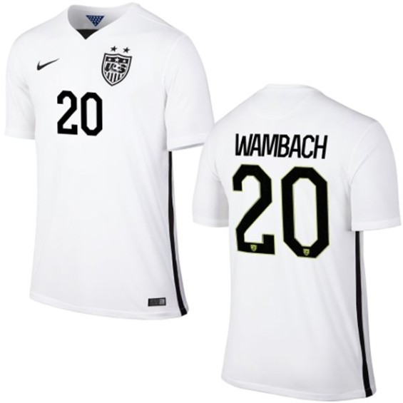 Nike USA Abby Wambach Mens Home Replica Jersey - White