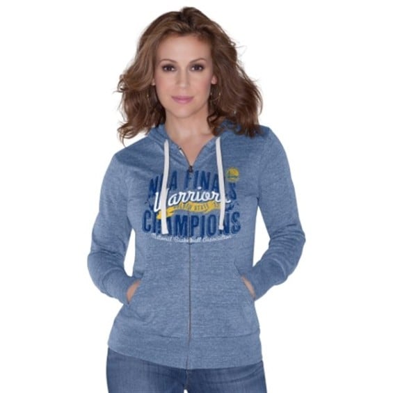 Touch by Alyssa Milano Golden State Warriors Women's Royal Blue 2015 NBA Finals Champions Full-Zip Hoodie Golden State Warriors NBA Championship 