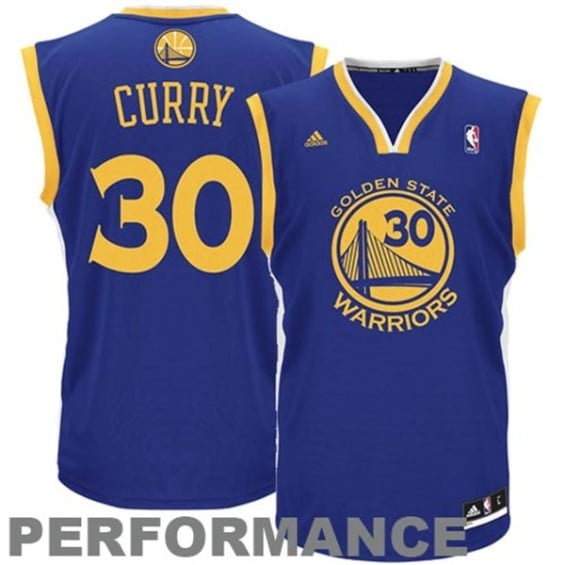 adidas Stephen Curry Golden State Warriors Royal Blue Replica Road Jersey