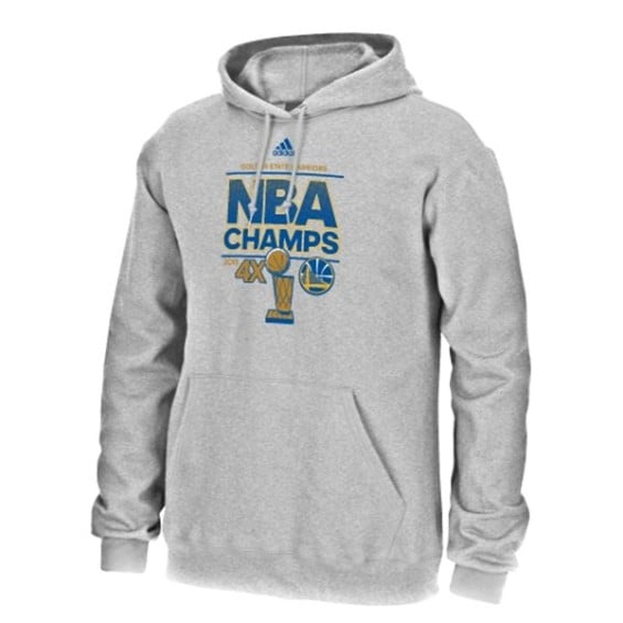 adidas Golden State Warriors Gray 2015 NBA Finals Champions Locker Room Pullover Hoodie