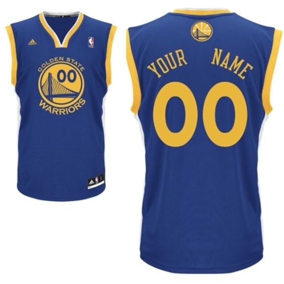 adidas Golden State Warriors Custom Replica Road Jersey