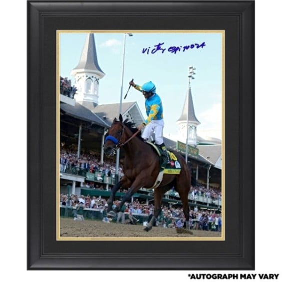 Steiner Sports Victor Espinoza American Pharoah Framed Autographed 16'' x 20'' Kentucky Derby Vertical Photograph