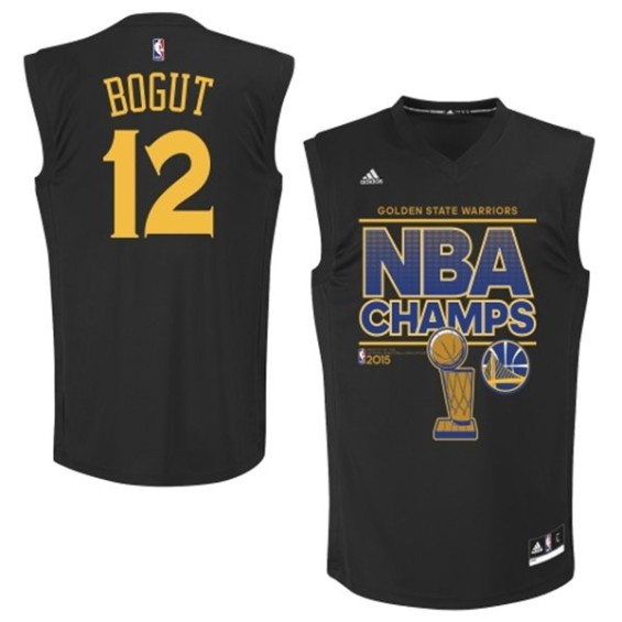adidas Andrew Bogut Golden State Warriors Black 2015 NBA Finals Champions Jersey