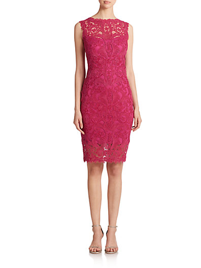 Tadashi Shoji Corded Lace Dress in Rosette
