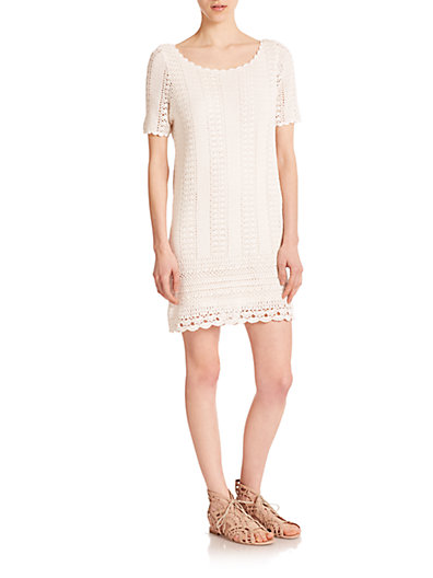 Joie Eavan Crochet Dress in Cream