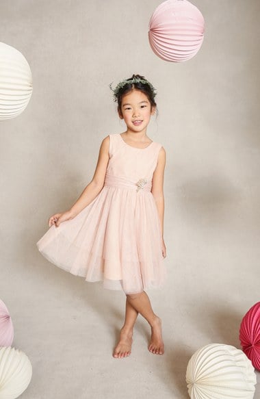 Jenny Yoo 'Etsy' Tulle Dress (Toddler, Little Girls & Big Girls) in Blush