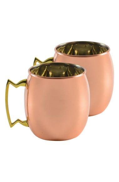 10 Strawberry Street 'Moscow Mule' Copper Mugs (Set of 2)