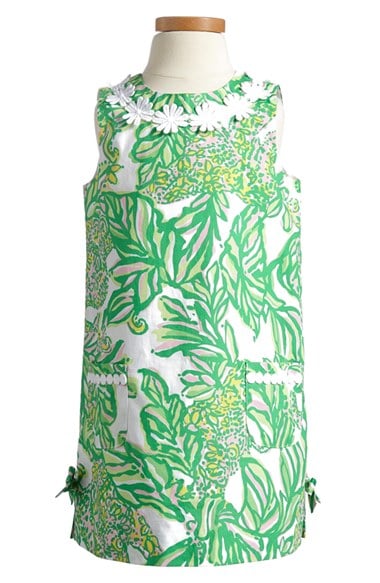 Lilly Pulitzer® 'Little Lilly' Shift Dress (Toddler Girls, Little Girls & Big Girls) in Resort White Seeing Pink