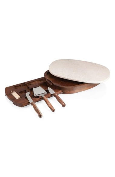 Picnic Time 'Legacy Heritage Collection by Fabio Viviani - Carrara' Marble & Wood Cheese Board