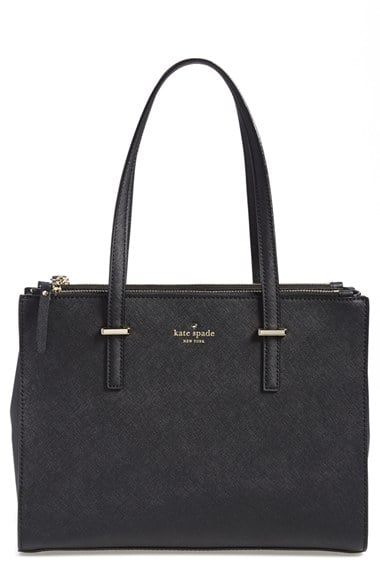 kate spade new york 'cedar street - small jensen' leather tote in black nordstrom anniversary sale