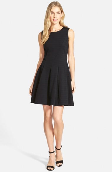 Halogen® Ponte Fit & Flare Dress (Regular & Petite) in Black