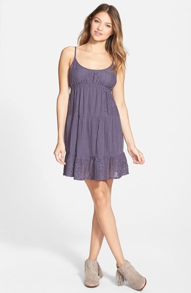 Rip Curl 'Dreamweave' Babydoll Dress in Indigo