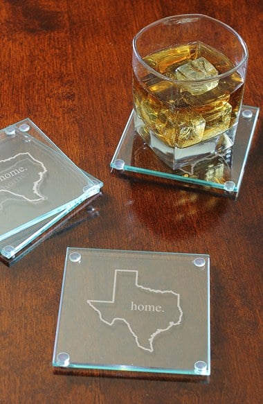 CATHY'S CONCEPTS 'Home State' Glass Coasters (Set of 4). Nordstrom Anniversary sale early access