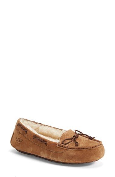 UGG® Australia 'Tate' Slipper (Women) in Chestnut Suede