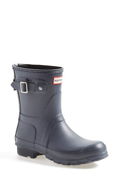 Hunter 'Short' Back Zip Rain Boot (Women) (Nordstrom Exclusive) in Slate/Black Nordstrom ANniversary Sale 2015 July 17
