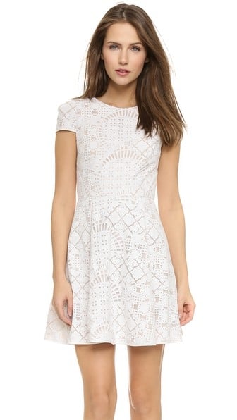 4.collective Lilou Mosaic Flirty Dress in White. Shopbop 4th of July sale