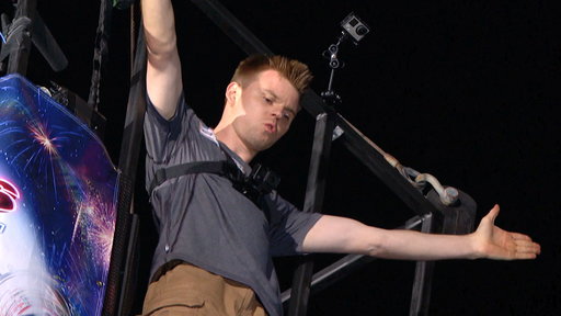 Watch America's Got Talent Season 10 Episode 6! Greg V. Roe defies gravity with a dangerous leap from a crane and adds his own twist.