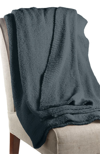 Barefoot Dreams® 'CozyChic®' Ribbed Throw in Slate Blue