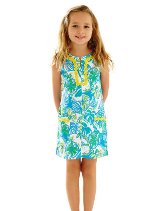 Lilly Pulitzer GIRLS LITTLE LILLY KNIT SHIFT DRESS in Resort White Sweet And Sour