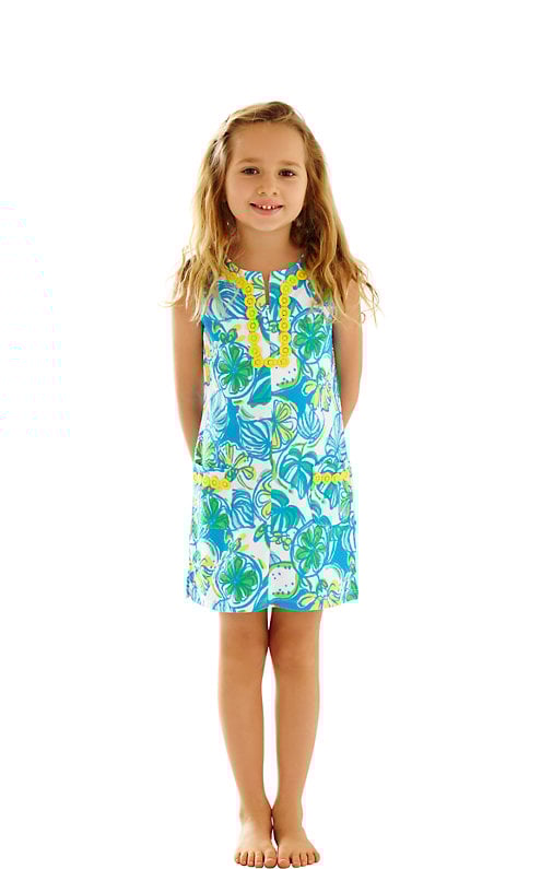 Lilly Pulitzer GIRLS LITTLE LILLY KNIT SHIFT DRESS in Resort White Sweet And Sour