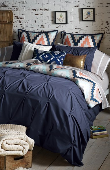 Blissliving Home 'Harper' Reversible Duvet Set in Navy Blue. Nordstrom Anniversary Sale early access