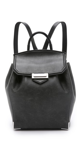 Alexander Wang Prisma Skeletal Leather Backpack in Black