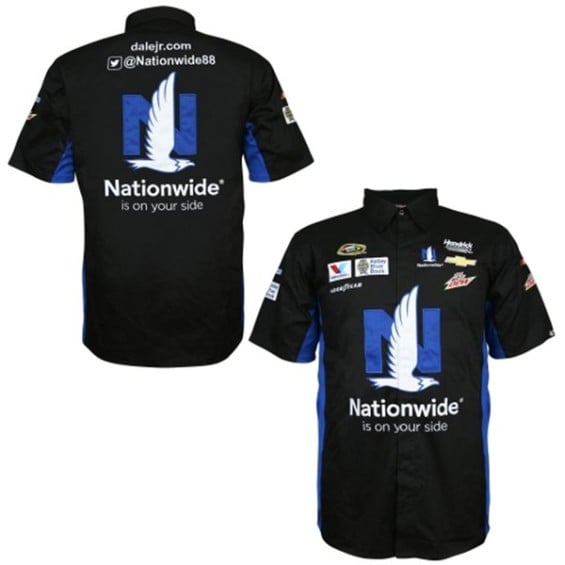 Chase Authentics Dale Earnhardt Jr. Black Official Pit Button-Up Shirt