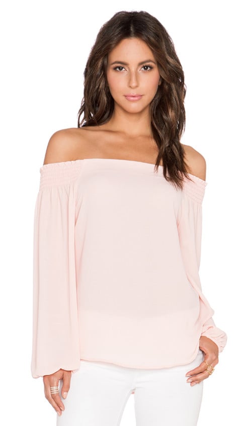 EIGHT SIXTY Off Shoulder Top in Peach Rose