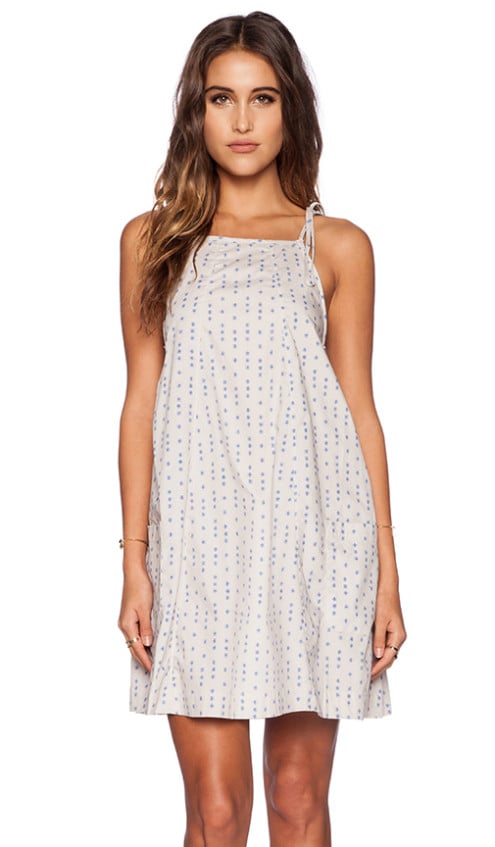 EVERLONG TRAPEZE MINI DRESS By FREE PEOPLE in Stone Combo