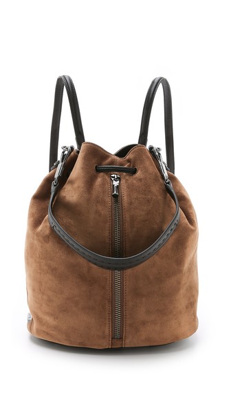 Elizabeth and James Cynnie Suede Sling Bag in Coco