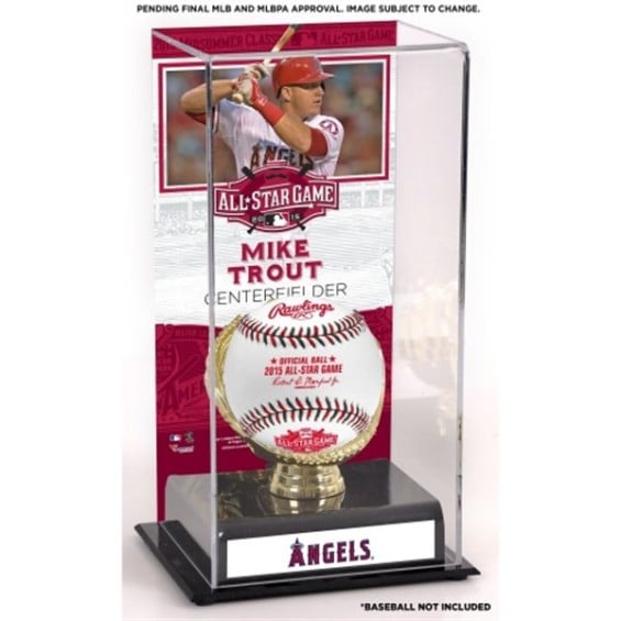 Fanatics Authentic Mike Trout Los Angeles Angels 2015 MLB All-Star Game Gold Glove Display Case with Image