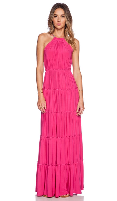 HALTER MAXI DRESS By T-BAGS LOSANGELES in Fuchsia