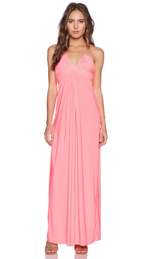 HALTER MAXI DRESS By T-BAGS LOSANGELES in Neon Pink