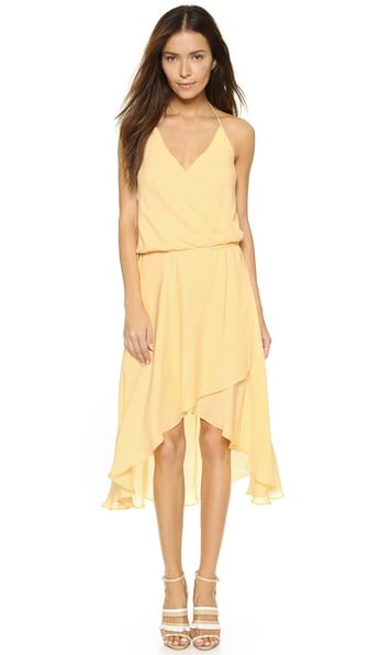Haute Hippie Wrap Halter Dress in Lemon Drop wrap dresses for summer