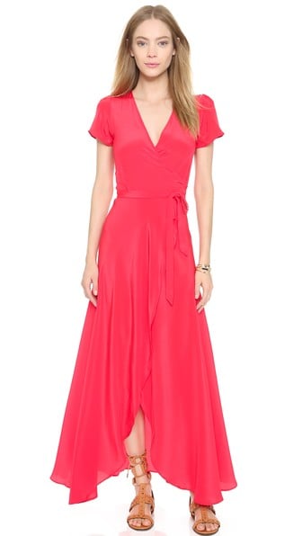Helena Quinn Kate Wrap Dress in Cherry Red