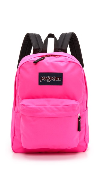 JanSport Classic Superbreak Backpack in Fluorescent Pink