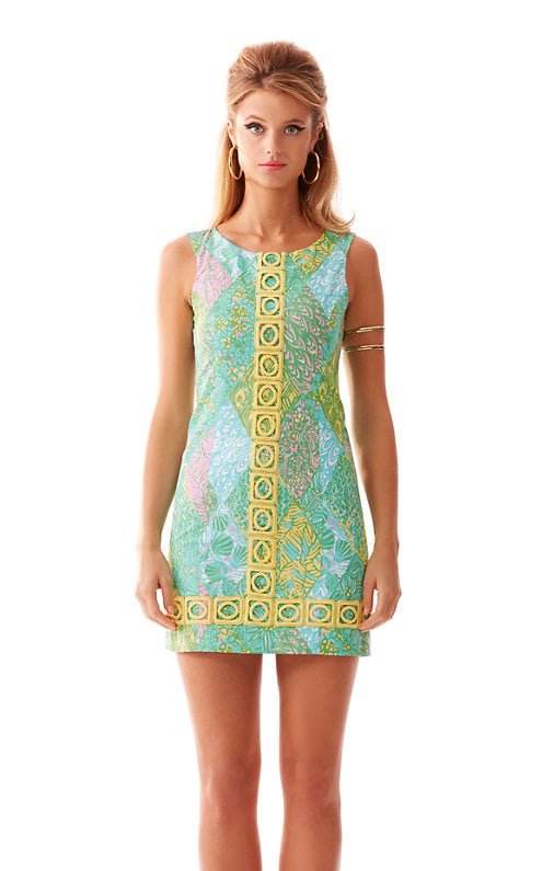 Lilly Pulitzer Mila Lace Detail Shift Dress in Multi Sun Dance Small
