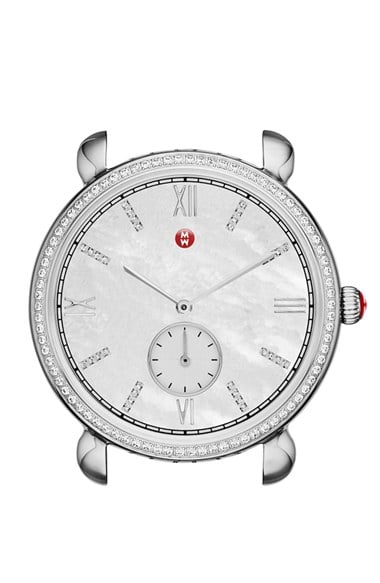 MICHELE 'Gracile Diamond' Diamond Dial Watch Case, 36mm nordstrom anniversary sale 