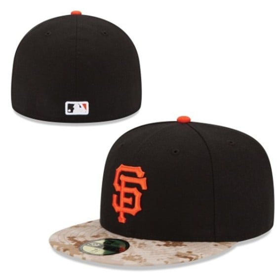 New Era San Francisco Giants Black 2015 Memorial Day On-Field 59FIFTY Fitted Hat