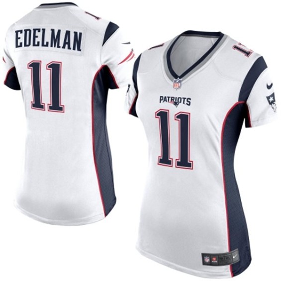 Nike Julian Edelman New England Patriots Women's White Game Jersey