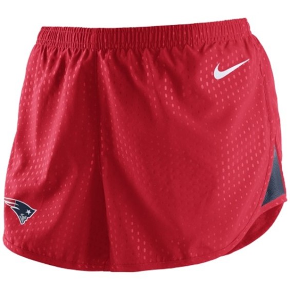 Nike New England Patriots Women's Red Stadium Mod Tempo Performance Shorts