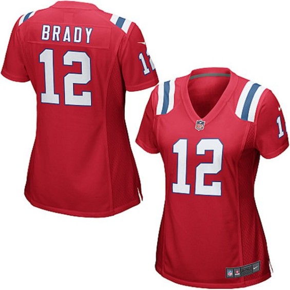Nike Tom Brady New England Patriots Women's Red Game Jersey
