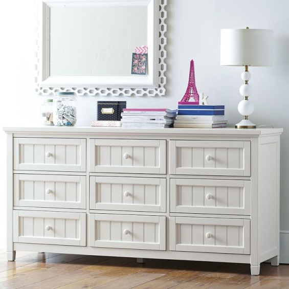 Pottery Barn Teen Beadboard 9 Drawer Dresser