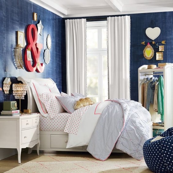 Pottery Barn Teen Lilac Storage Sleigh Bed