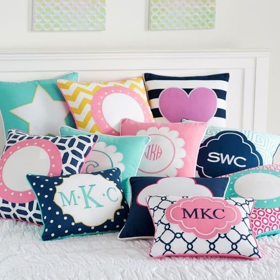 Pottery Barn Teen Mix N Match Monogram Pillow Cover