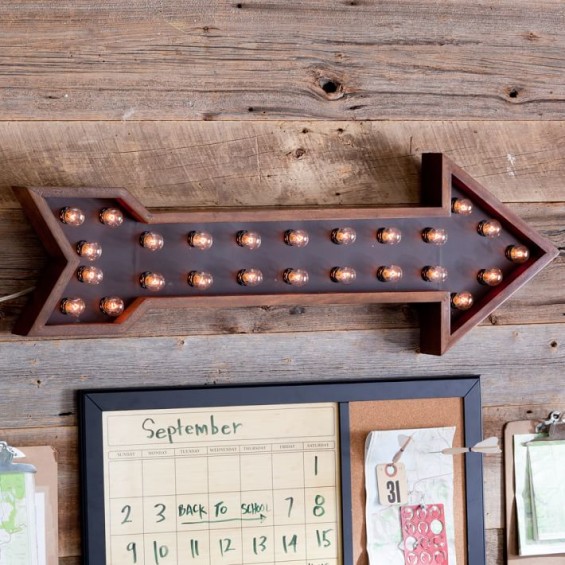 Pottery Barn Teen Arrow Marquee Wall Light