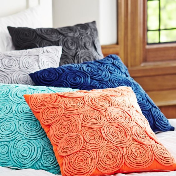 Pottery Barn Teen Pottery Barn Teen Rose Twist Pillow Cover in Pool, Royal Navy, Grey or Black