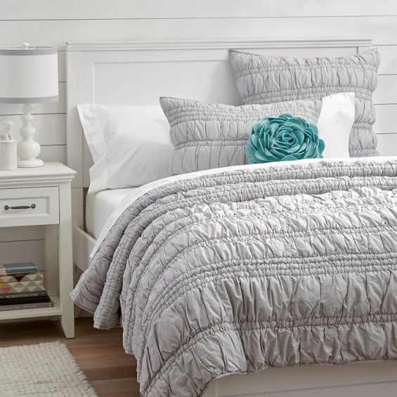 Pottery Barn Teen Ruched Quilt + Sham