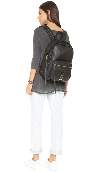 Rebecca Minkoff Leather MAB Backpack in Black
